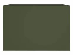 Clearance Jardinera de acero laminado en frío oliva 62x40x39 cm Jardinera