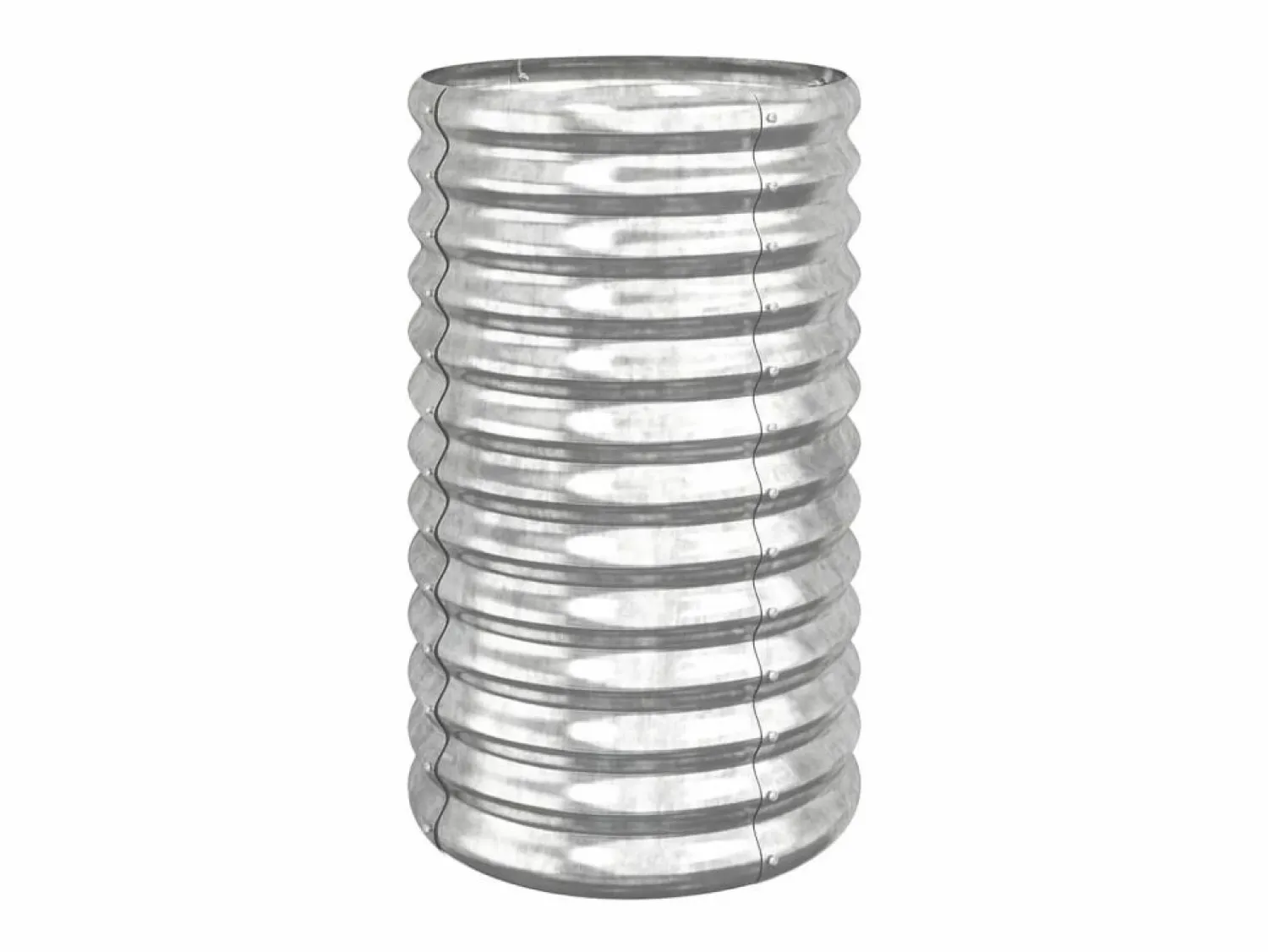 Clearance Clicnbuy Jardinera de acero recubrimiento en polvo 40x40x68 cm Plateado