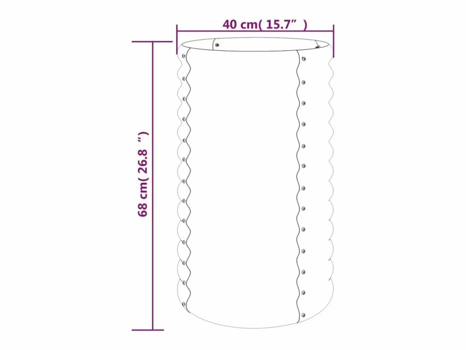 Clearance Clicnbuy Jardinera de acero recubrimiento en polvo 40x40x68 cm Plateado
