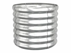 New Clicnbuy Jardinera de acero recubrimiento en polvo 40x40x36 cm Plateado
