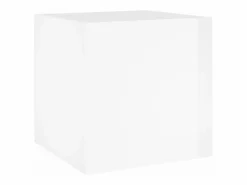 New Clicnbuy Jardinera de madera contrachapada brillante 40x40x40 cm Blanco