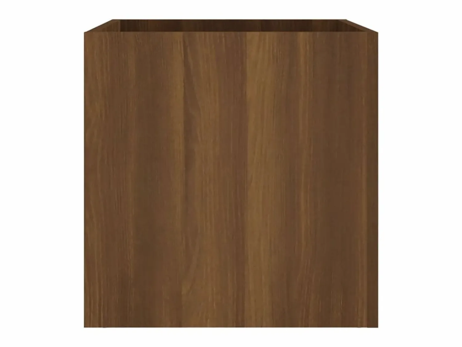 Jardinera de madera contrachapada marrón roble 40x40x40 cm Jardinera
