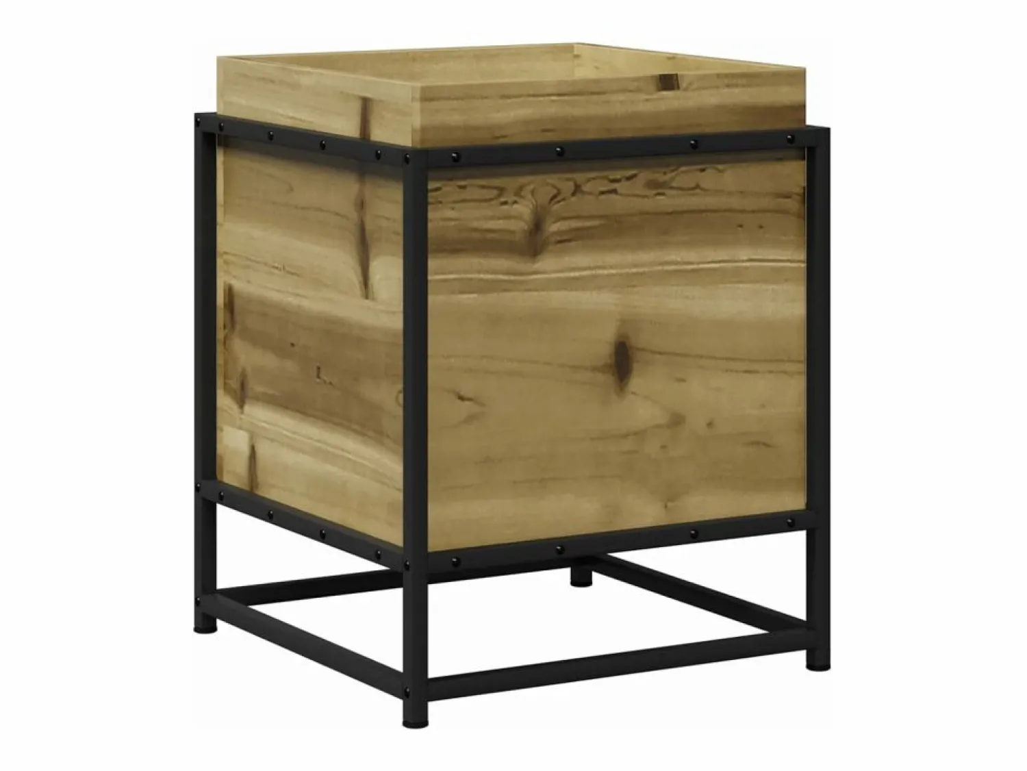 New Jardinera de madera de pino impregnada 40x40x50 cm Jardinera