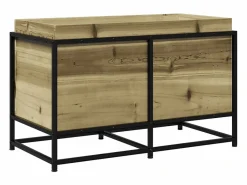 Jardinera de madera de pino impregnada 80x40x50 cm Jardinera