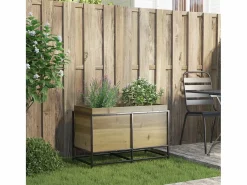 Jardinera de madera de pino impregnada 80x40x50 cm Jardinera