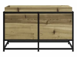 Jardinera de madera de pino impregnada 80x40x50 cm Jardinera