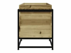 Jardinera de madera de pino impregnada 80x40x50 cm Jardinera