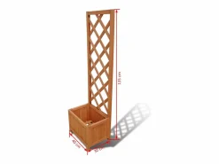 Hot Jardinera de madera enrejada, 40 x 30 x 135 cm Jardinera
