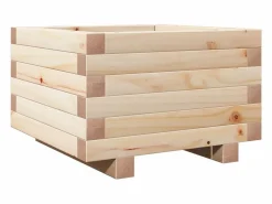 Clicnbuy Jardinera de madera maciza de pino 40x40x26,5 cm