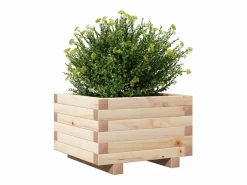 Clicnbuy Jardinera de madera maciza de pino 40x40x26,5 cm