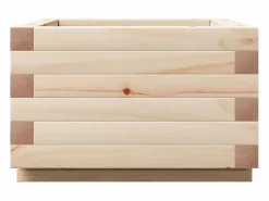 Clicnbuy Jardinera de madera maciza de pino 40x40x26,5 cm