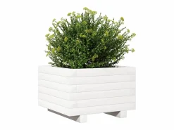 Jardinera de madera maciza de pino 40x40x26,5 cm Jardinera