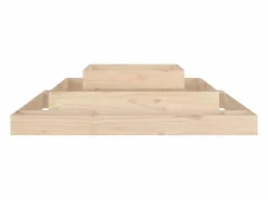 Clicnbuy Jardinera de madera maciza de pino 110x110x27 cm