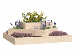 Clicnbuy Jardinera de madera maciza de pino 83x83x27 cm