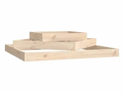 Clicnbuy Jardinera de madera maciza de pino 112x112x27 cm