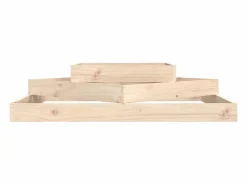 Clicnbuy Jardinera de madera maciza de pino 112x112x27 cm