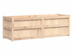 Outlet Jardinera de madera maciza de pino 150x50x50 cm Jardinera