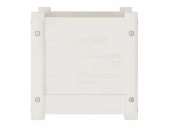 Clearance Clicnbuy Jardinera de madera maciza de pino 31x31x31 cm Blanco