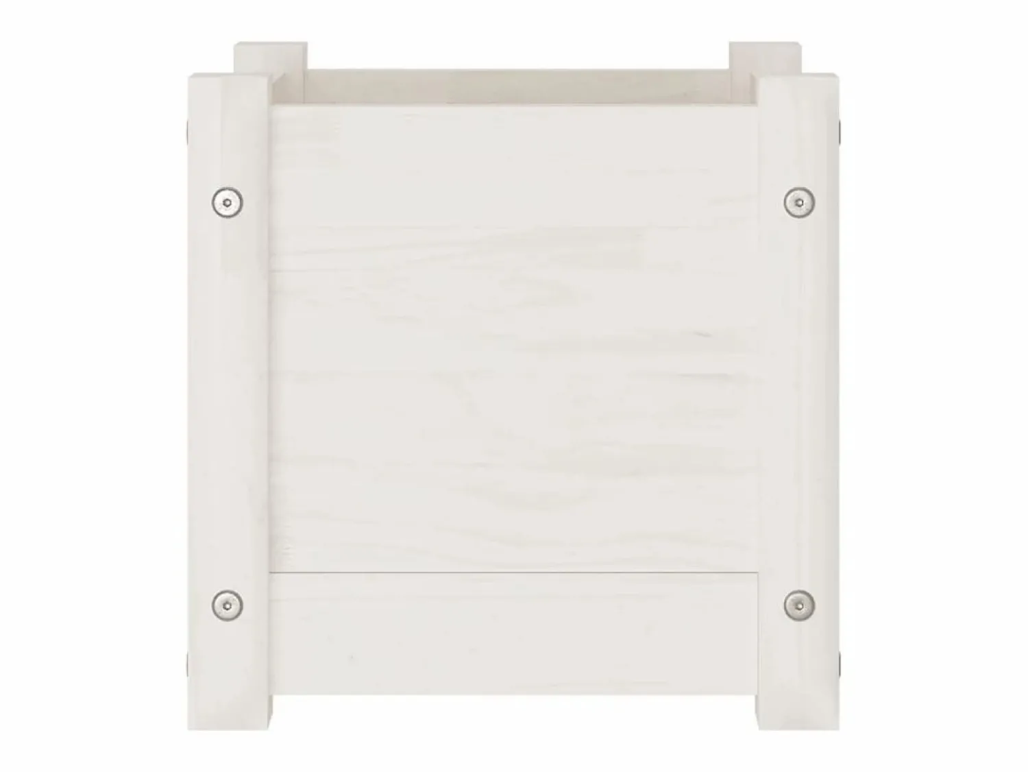 Clearance Clicnbuy Jardinera de madera maciza de pino 31x31x31 cm Blanco