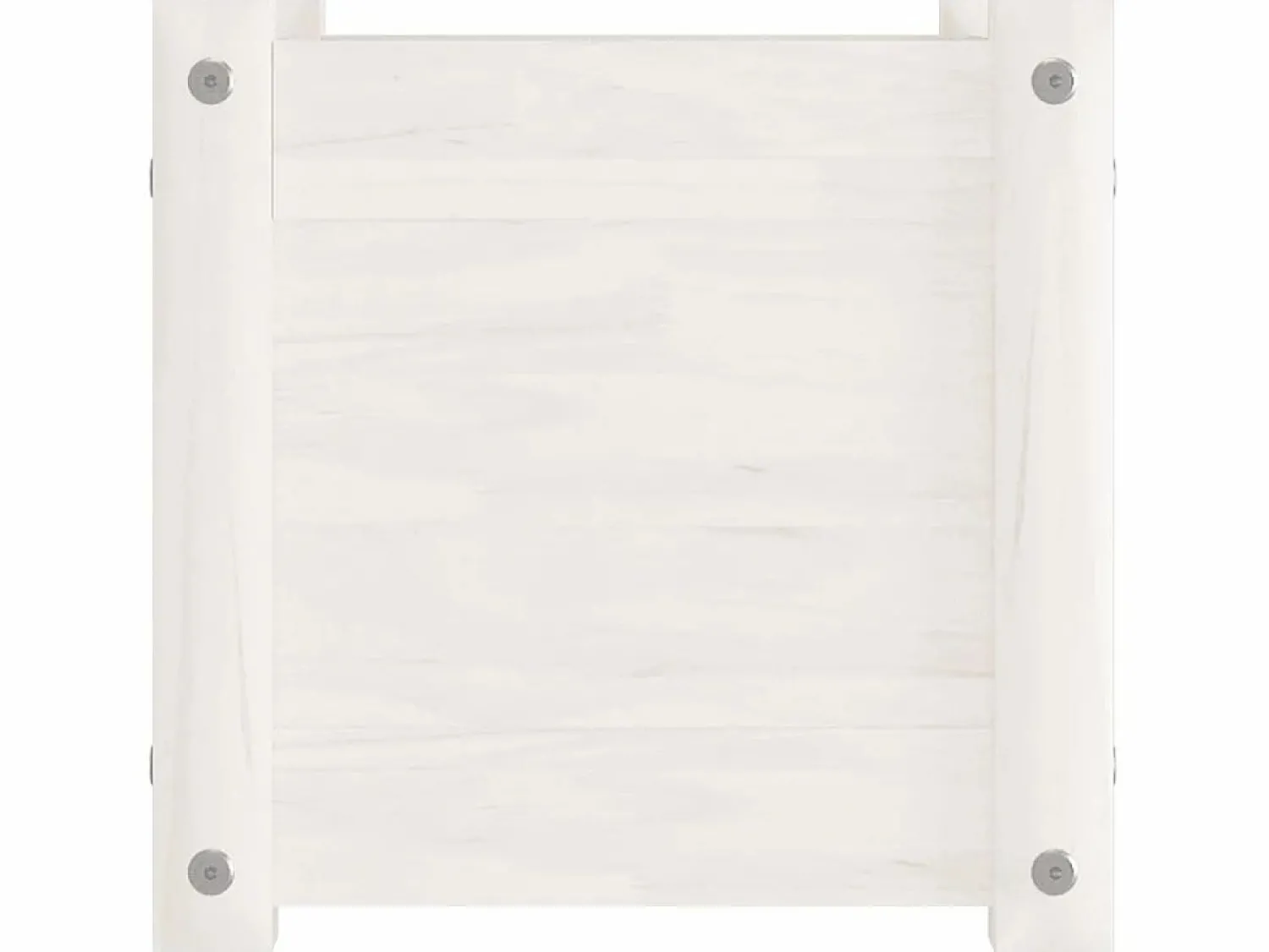 Clearance Clicnbuy Jardinera de madera maciza de pino 31x31x31 cm Blanco