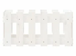 Clicnbuy Jardinera diseño de valla madera maciza pino blanca 60x30x30 cm