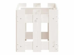 Clicnbuy Jardinera diseño de valla madera maciza pino blanca 60x30x30 cm