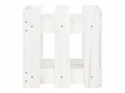 Jardinera diseño de valla madera maciza pino blanca 30x30x30 cm Jardinera
