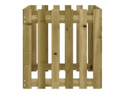 Clicnbuy Jardinera diseño de valla madera de pino impregnada 60x60x60 cm Marru00f3n