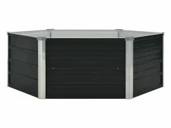 Clicnbuy Jardinera elevada acero galvanizado 129x129x45cm