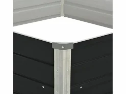 Clicnbuy Jardinera elevada acero galvanizado 129x129x45cm