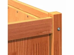 Clicnbuy Jardinera exterior madera maciza pino marrón cera 90x50x50 cm Marru00f3n