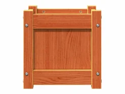 Clicnbuy Jardinera exterior madera maciza pino marrón cera 31x31x31 cm