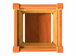 Clicnbuy Jardinera exterior madera maciza pino marrón cera 31x31x31 cm