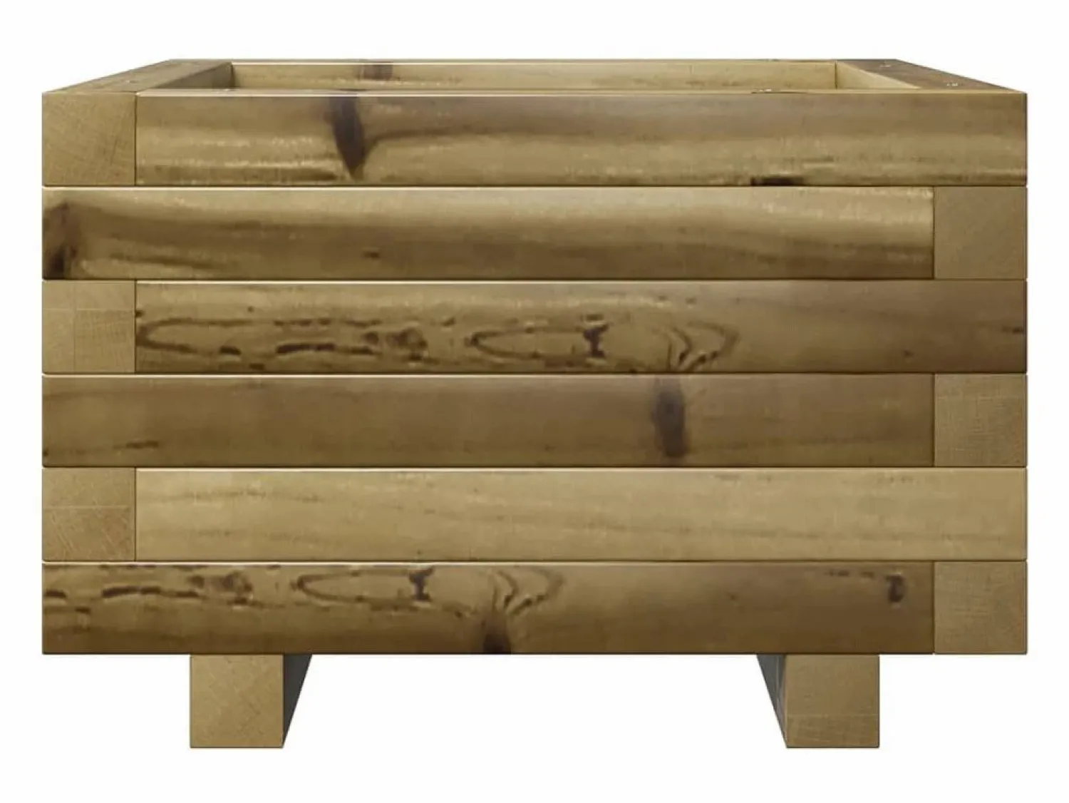 Sale Clicnbuy Jardinera madera de pino impregnada 40x40x26,5 cm Marru00f3n