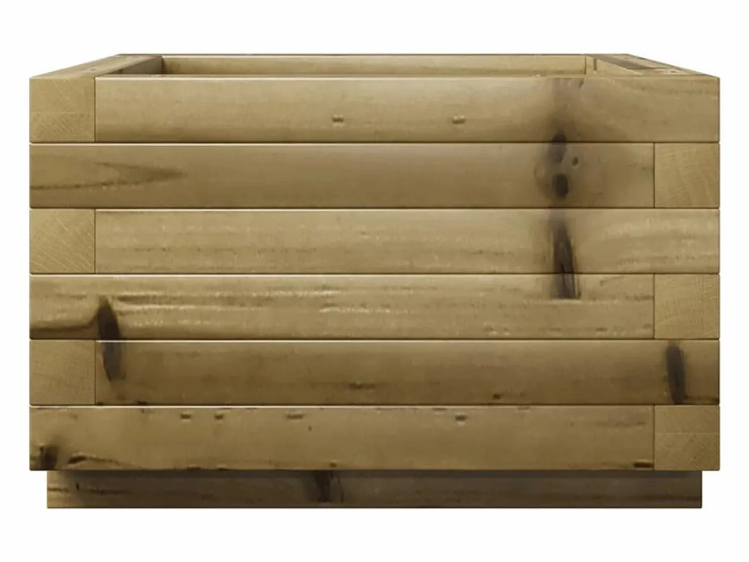 Sale Clicnbuy Jardinera madera de pino impregnada 40x40x26,5 cm Marru00f3n