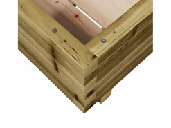 Sale Clicnbuy Jardinera madera de pino impregnada 40x40x26,5 cm Marru00f3n