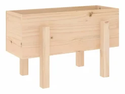 Sale Jardinera madera maciza de pino 62x30x38 cm Jardinera