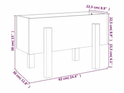 Sale Jardinera madera maciza de pino 62x30x38 cm Jardinera