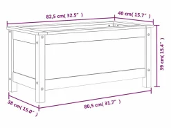 Clicnbuy Jardinera madera maciza de abeto Douglas 82,5x40x39 cm