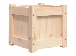Discount Clicnbuy Jardinera madera maciza de pino 31x31x31 cm Marru00f3n