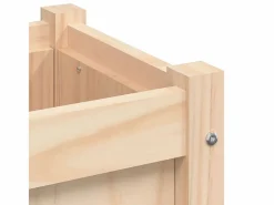 Discount Clicnbuy Jardinera madera maciza de pino 31x31x31 cm Marru00f3n