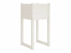 Hot Clicnbuy Jardinera madera maciza de pino 40x40x81 cm Blanco