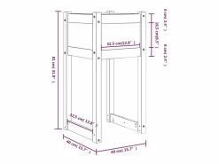Hot Clicnbuy Jardinera madera maciza de pino 40x40x81 cm Blanco