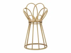 Hot Jardinera portamacetas de mimbre y metal Panama Tower Beige