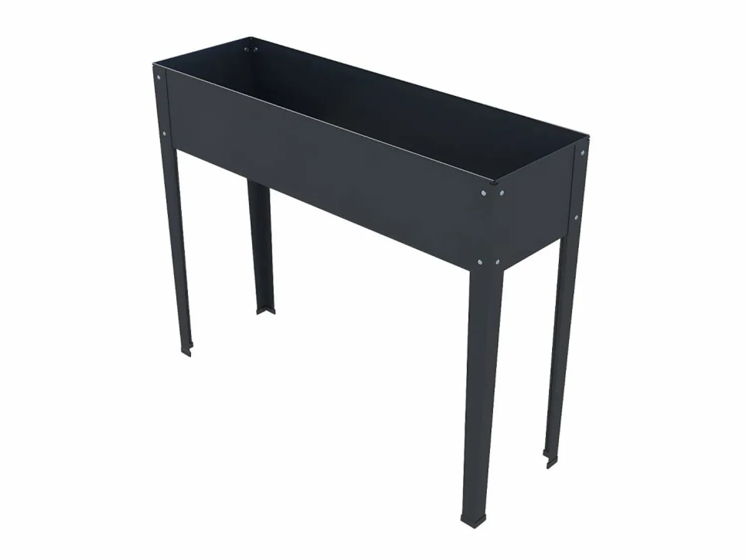 Vente-unique Jardinera sobre base en acero antracita - An100 x P30 x Al80cm - YGOS
