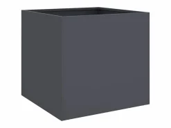 Clicnbuy Jardineras 2 unidades acero laminado en frío antracita 49x47x46 cm