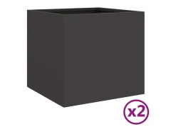 Best Jardineras 2 unidades acero laminado en frío 32x30x29 cm Jardinera