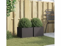 Best Jardineras 2 unidades acero laminado en frío 32x30x29 cm Jardinera