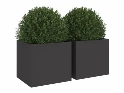 Best Jardineras 2 unidades acero laminado en frío 32x30x29 cm Jardinera