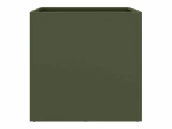 Discount Jardineras 2 unidades acero laminado en frío oliva 49x47x46 cm Jardinera